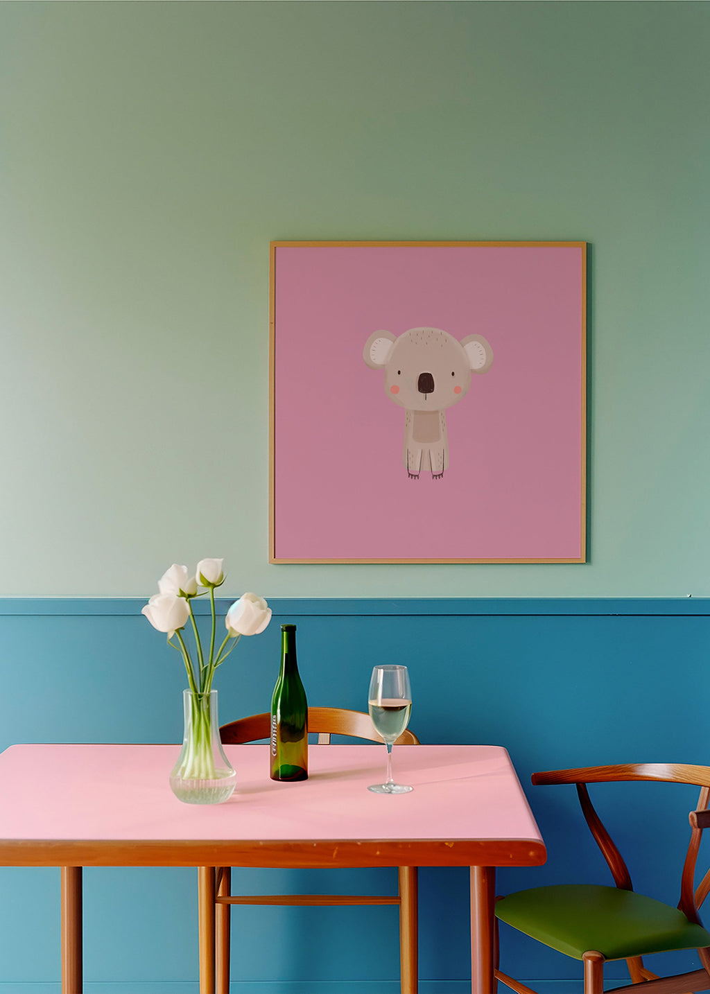 Lámina infantil: koala rosa minimal – Product2