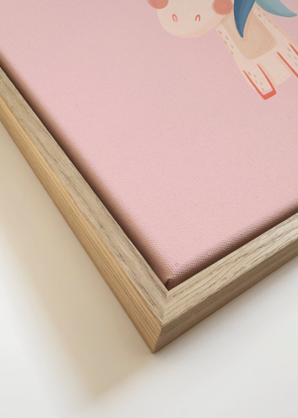 Lámina infantil: unicornio tierno – Canvas detail