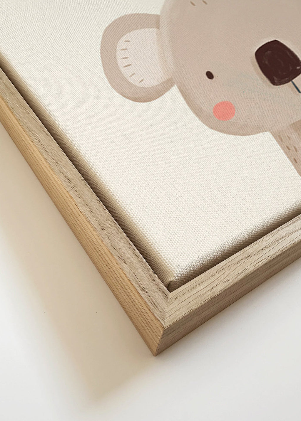 Lámina infantil koala minimalista – Canvas detail