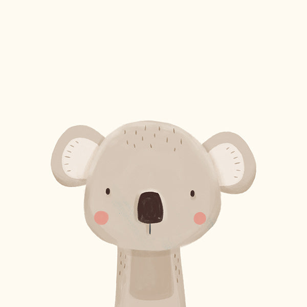 Lámina infantil koala minimalista