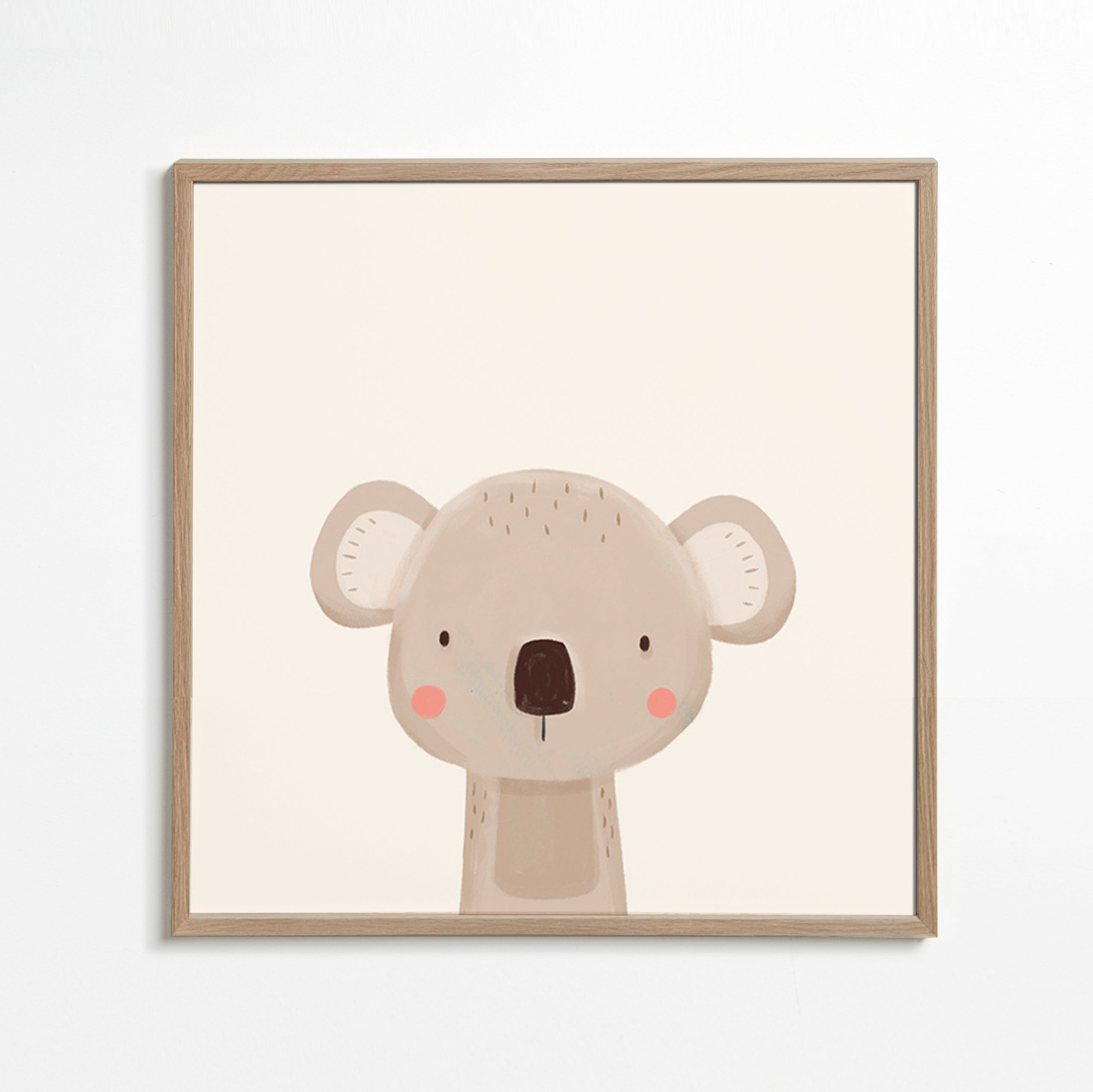 Lámina infantil koala minimalista – Oak Frame