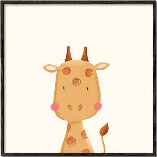 Lámina infantil jirafa dulce – Black Frame