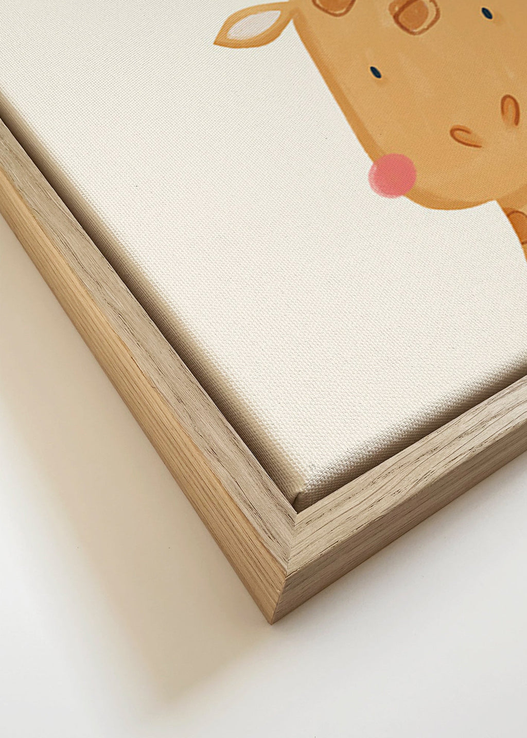 Lámina infantil jirafa dulce – Canvas detail