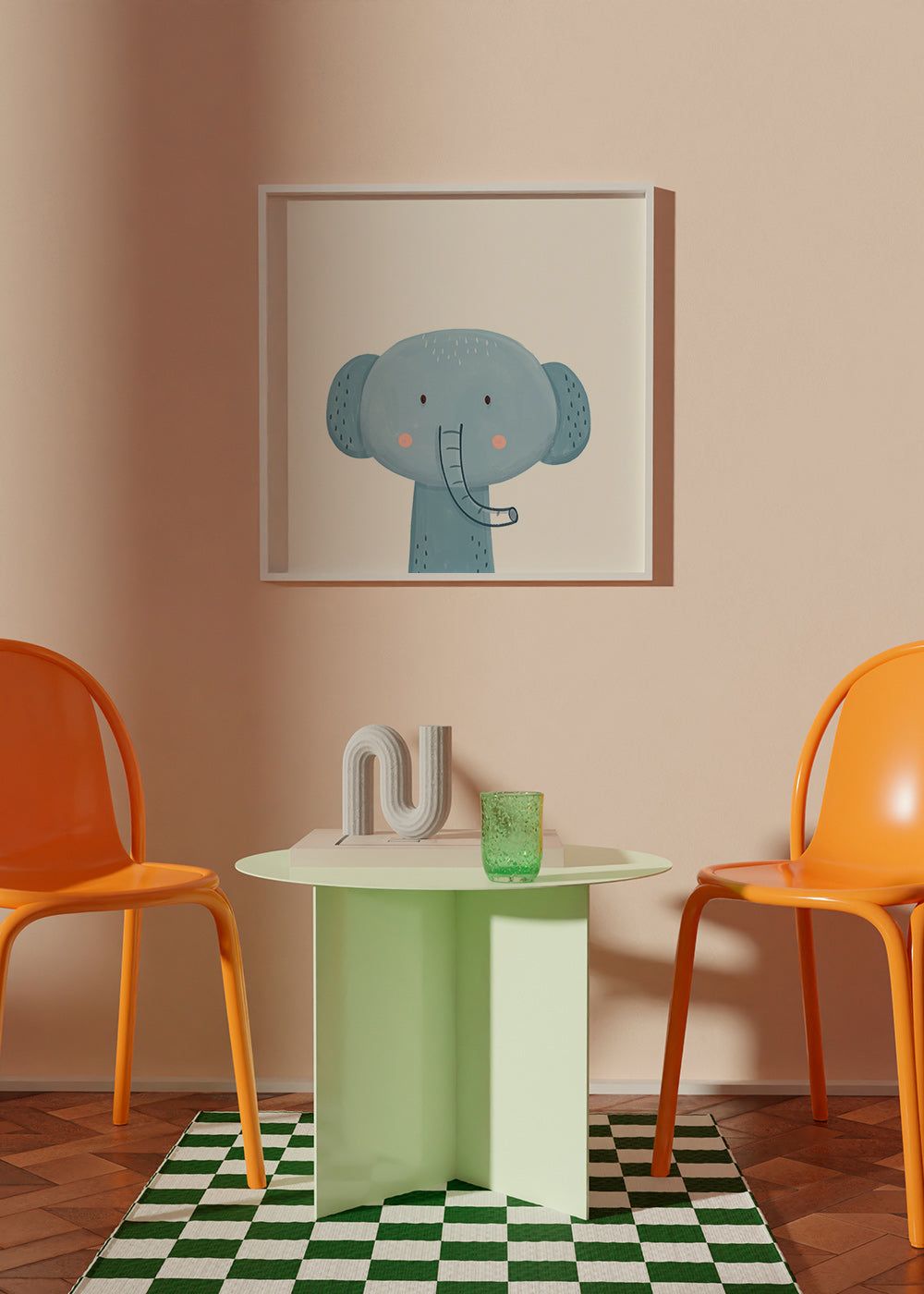 Lámina infantil elefante azul minimal – Product2