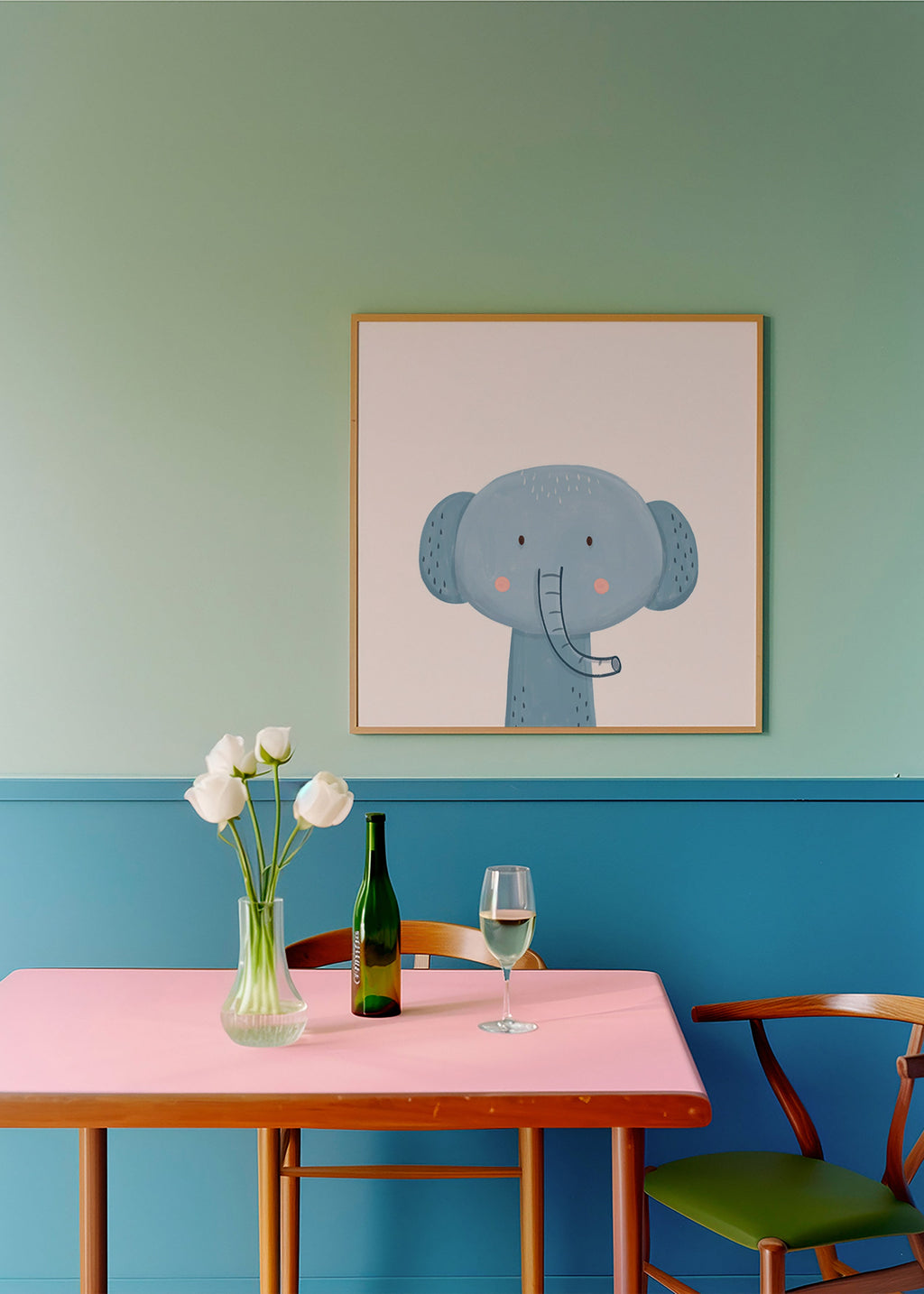 Lámina infantil elefante azul minimal – Product3