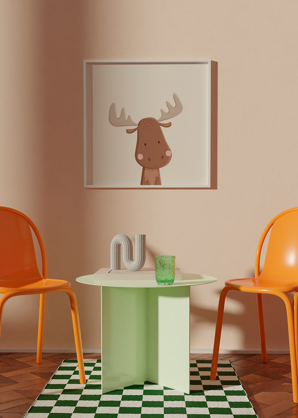 Cuadro alce infantil sobre fondo claro – Product1