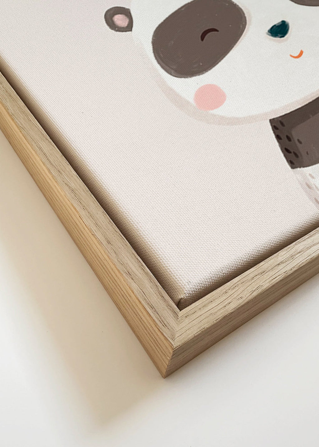Lámina infantil panda dulce ilustrada – Canvas detail