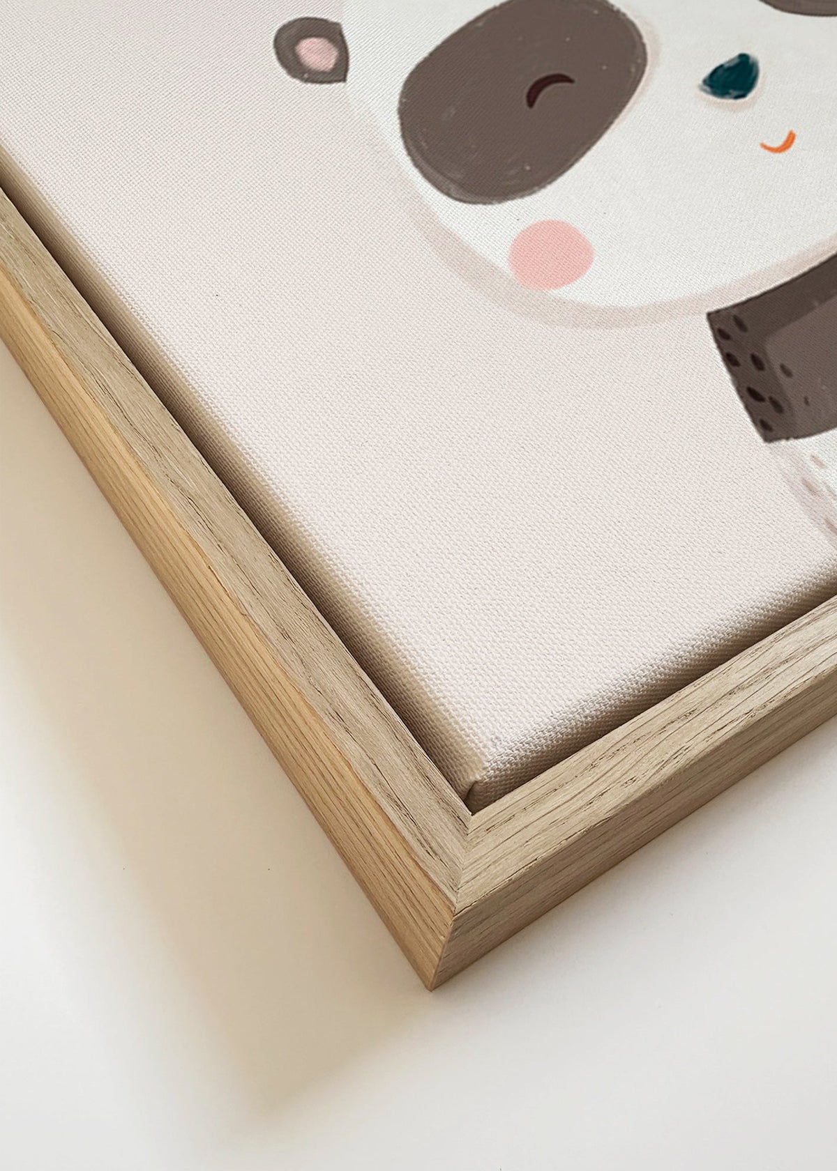 Lámina infantil panda dulce ilustrada – Canvas detail