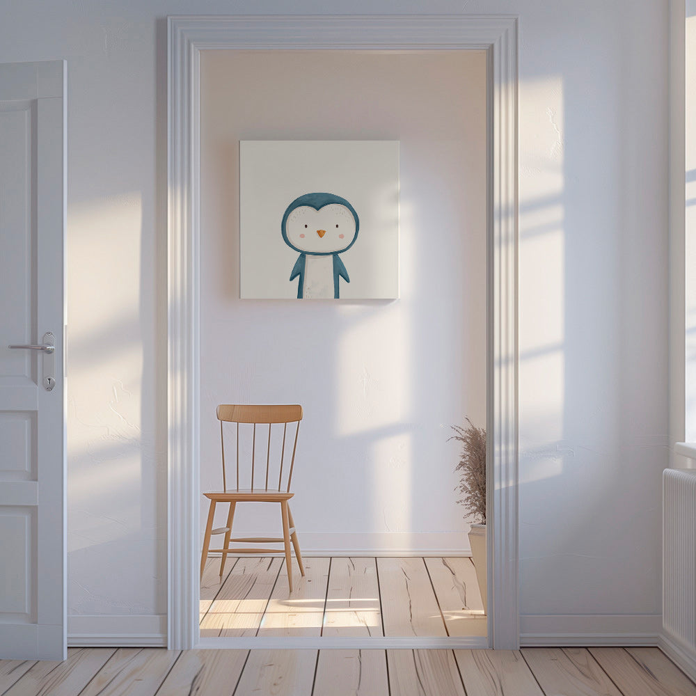 Cuadro pingüino ilustrado minimal – Canvas