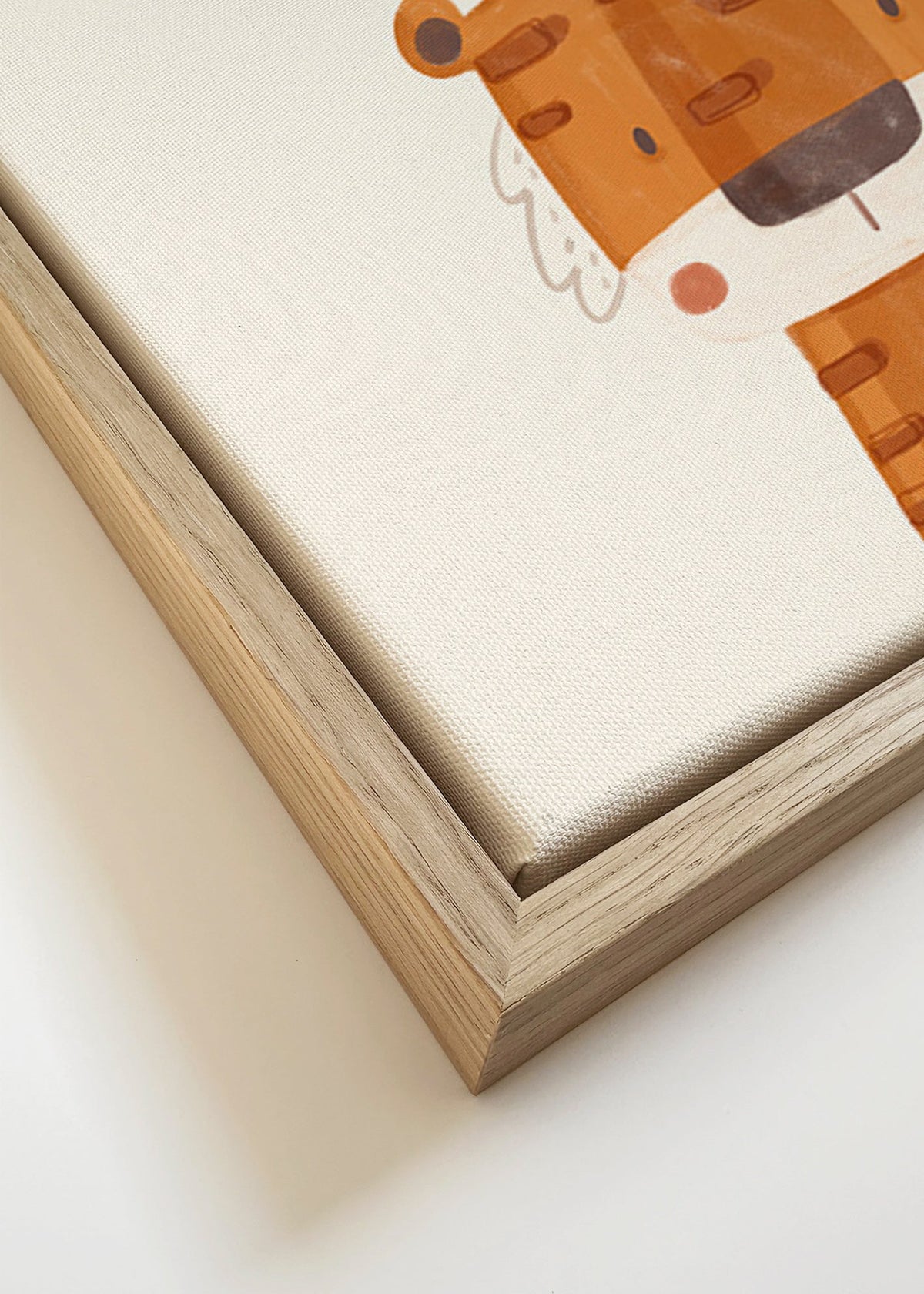 Lámina infantil tigre sonriente – Canvas detail