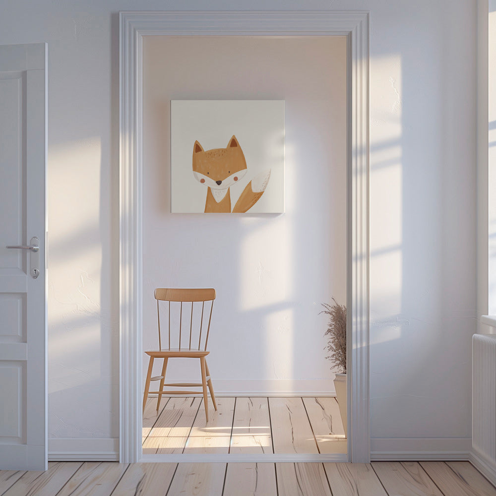 Cuadro zorro ilustrado adorable – Canvas