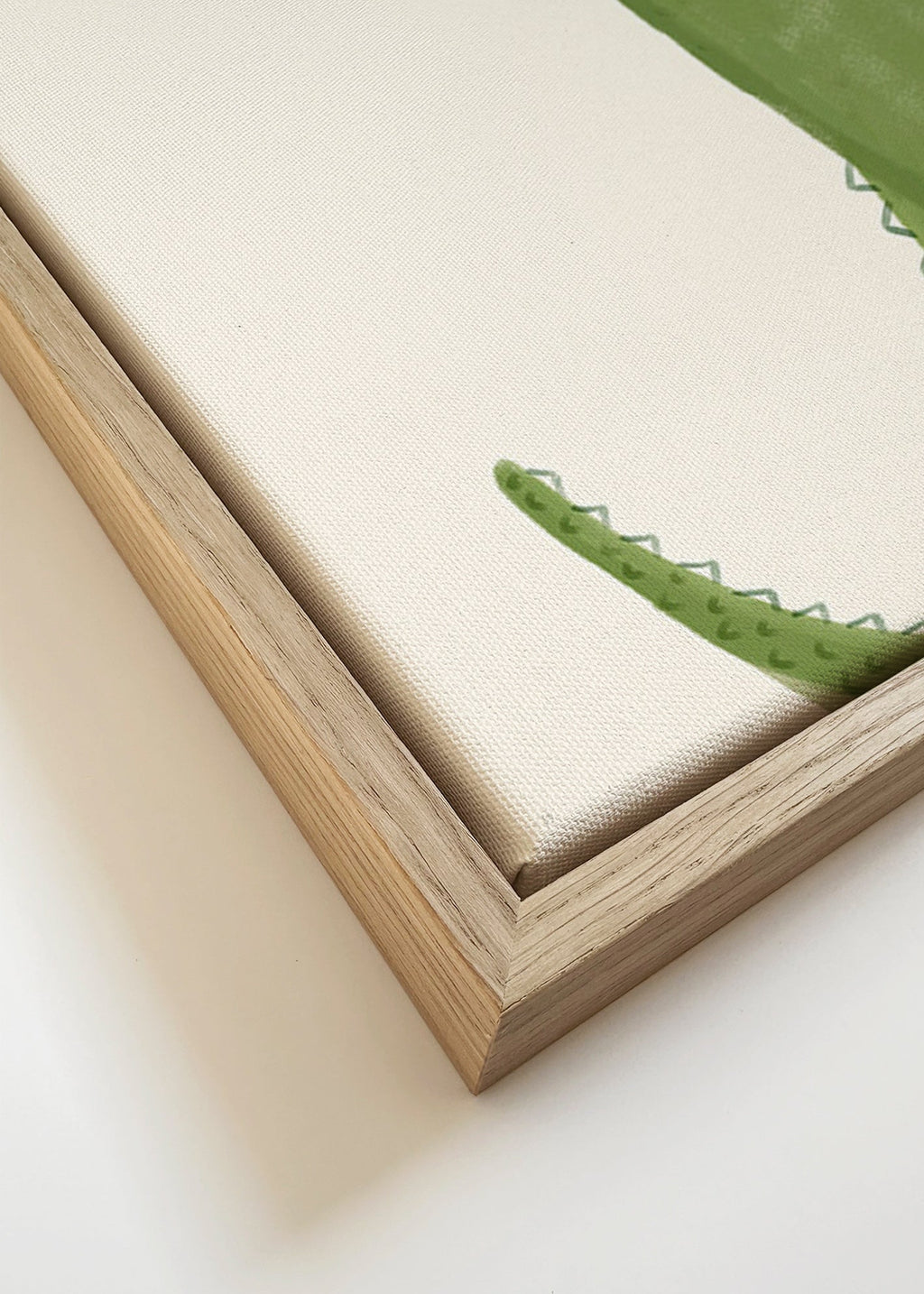 Lámina infantil cocodrilo sonriente – Canvas detail