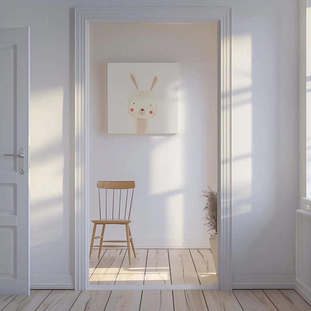 Sweet rabbit - Unframed canvas in an interior