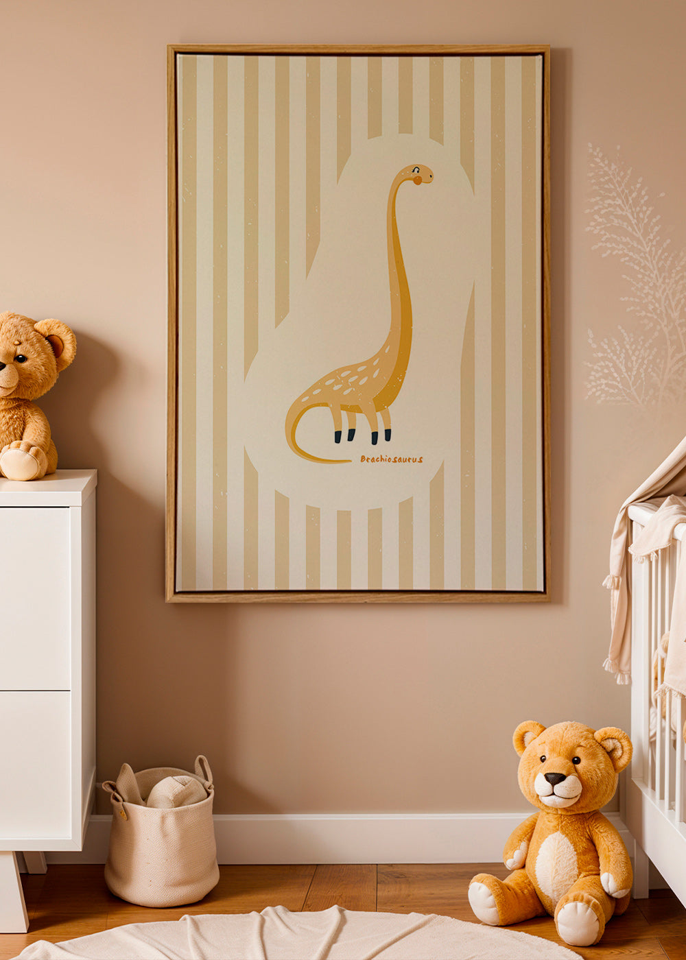 Lámina infantil Brachiosaurus amarillo – Canvas1