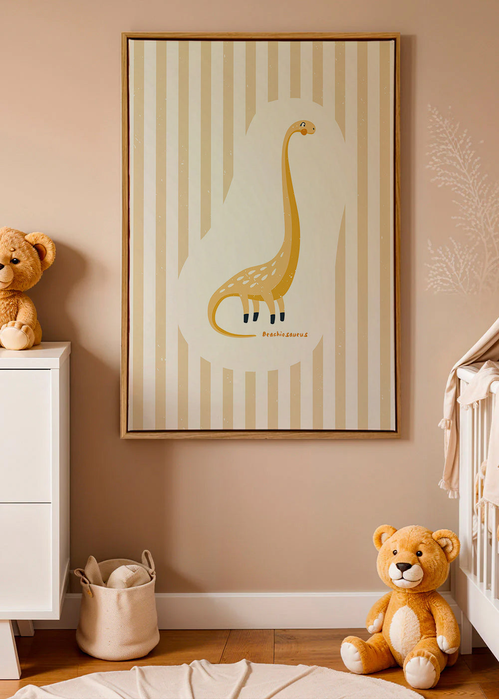 Lámina infantil Brachiosaurus amarillo – Canvas2