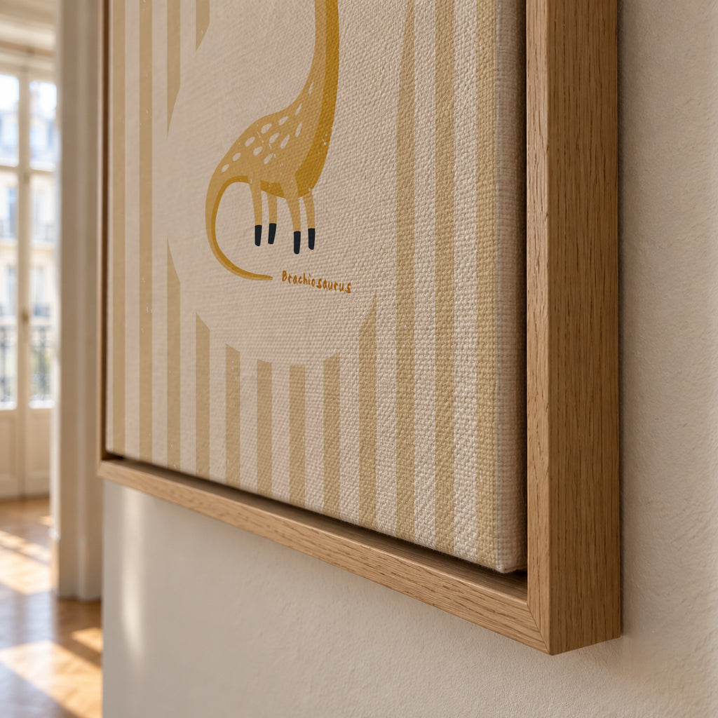 Dino Brachiosaurus - Framed canvas detail