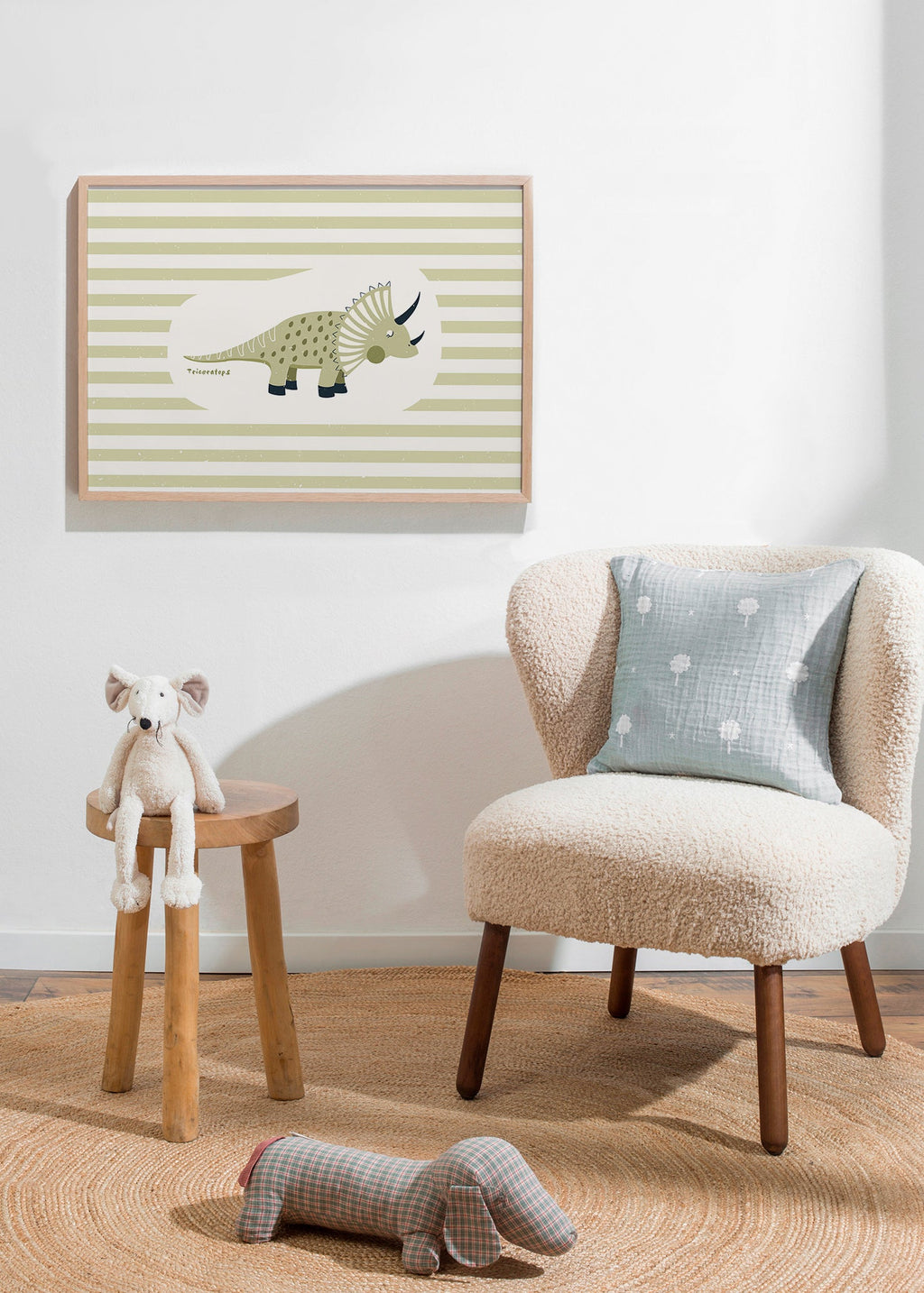 Lámina infantil Triceratops verde – Product2
