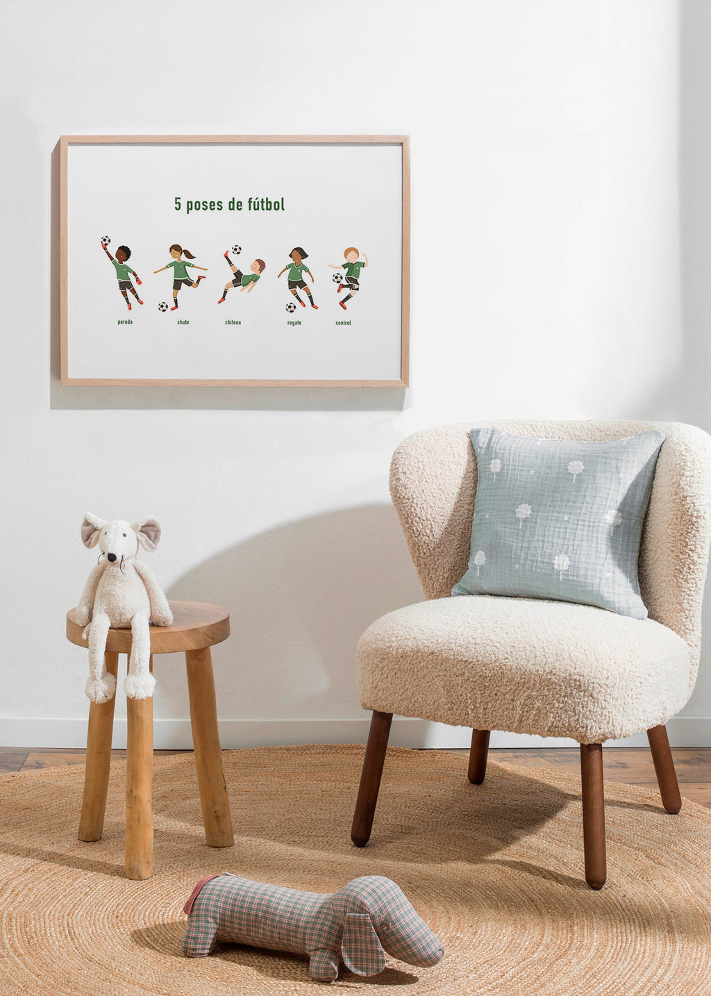 Cuadro deportivo con 5 poses de fútbol – Product2