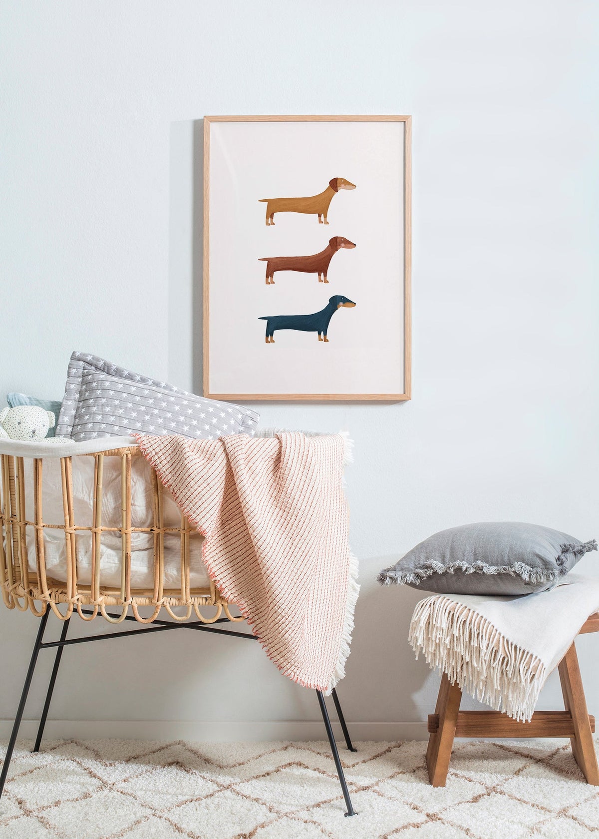 Cuadro de perros salchicha minimalista – Product1