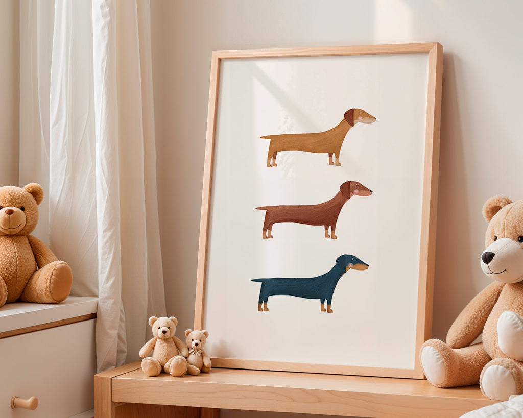 Cuadro de perros salchicha minimalista – Product2