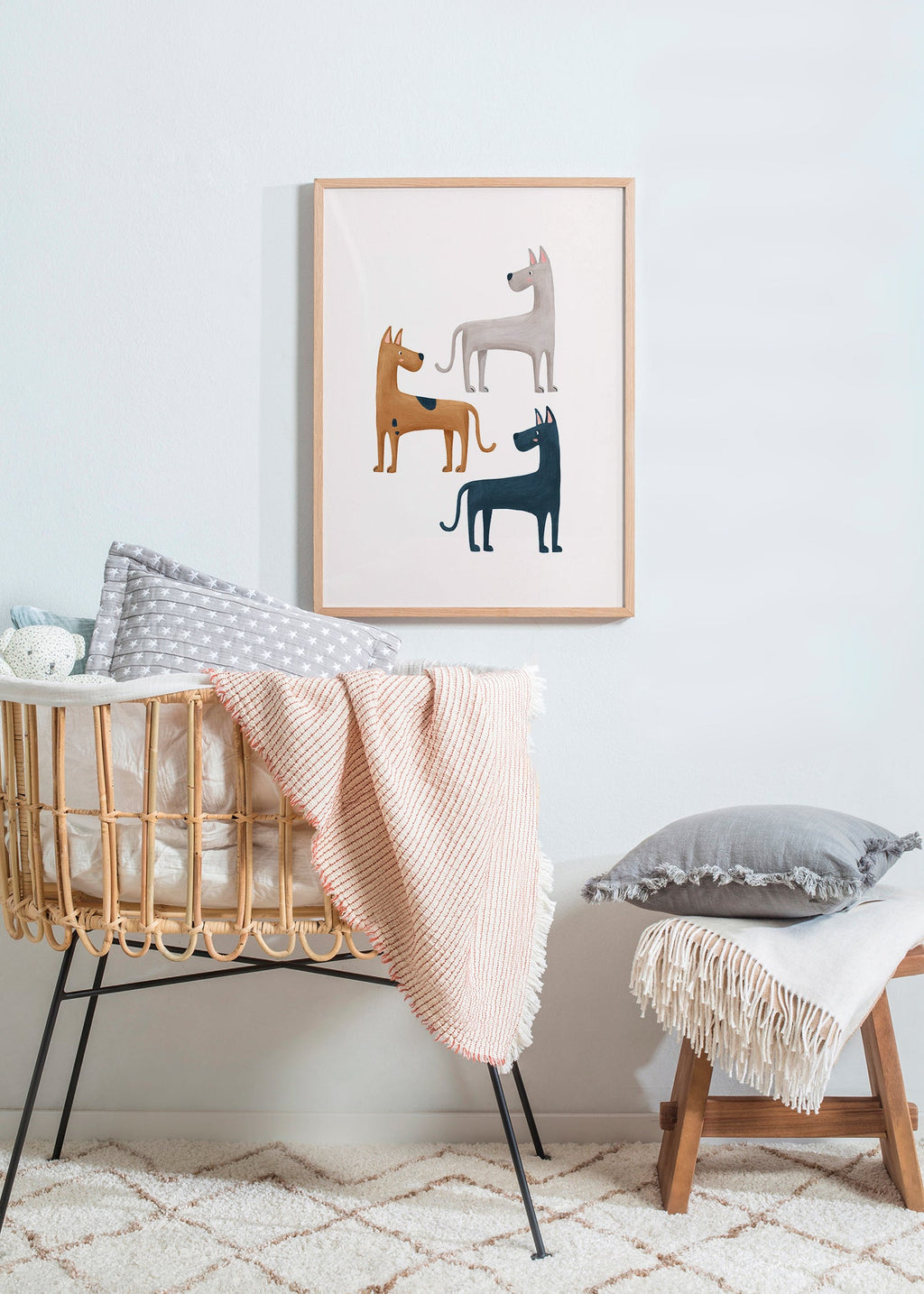 Cuadro con tres perros ilustrados – Product2