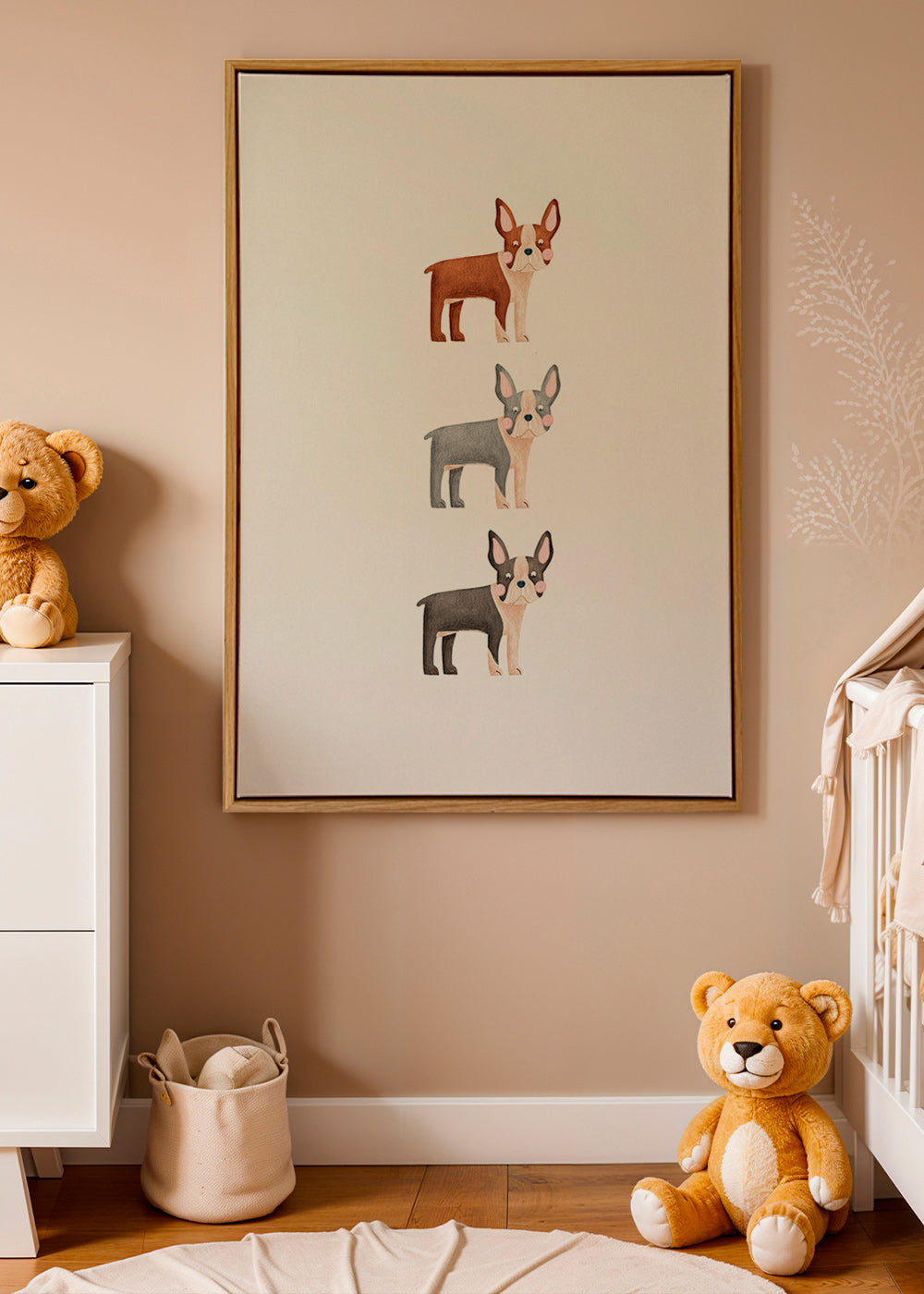 Cuadro Boston Terrier en fila vertical – Canvas1