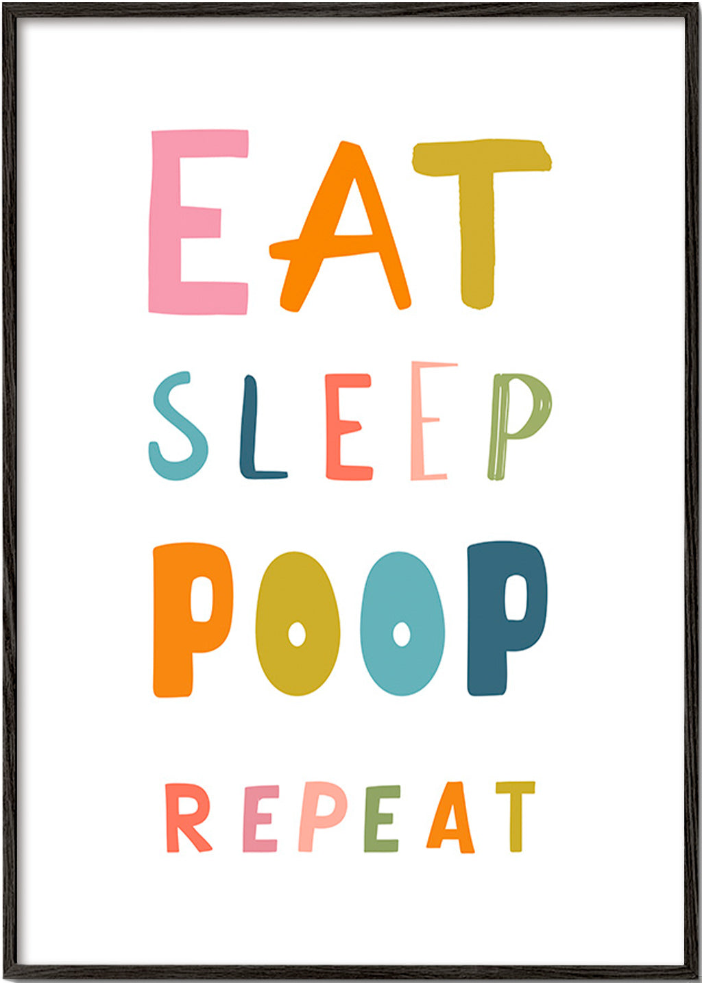 Lámina infantil tipográfica con frase divertida – Black Frame