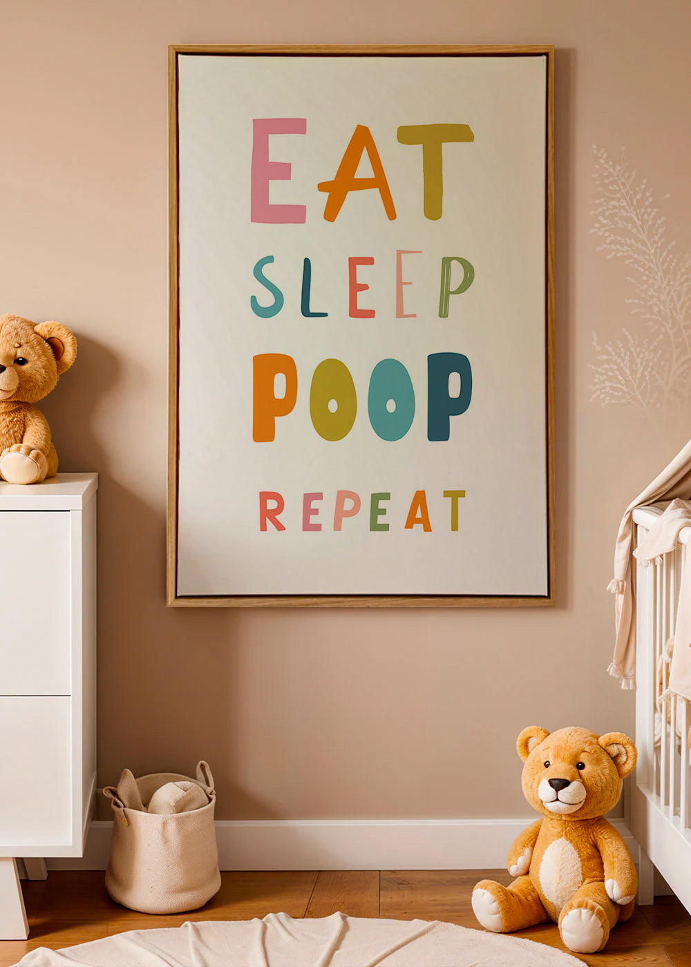 Lámina infantil tipográfica con frase divertida – Canvas2