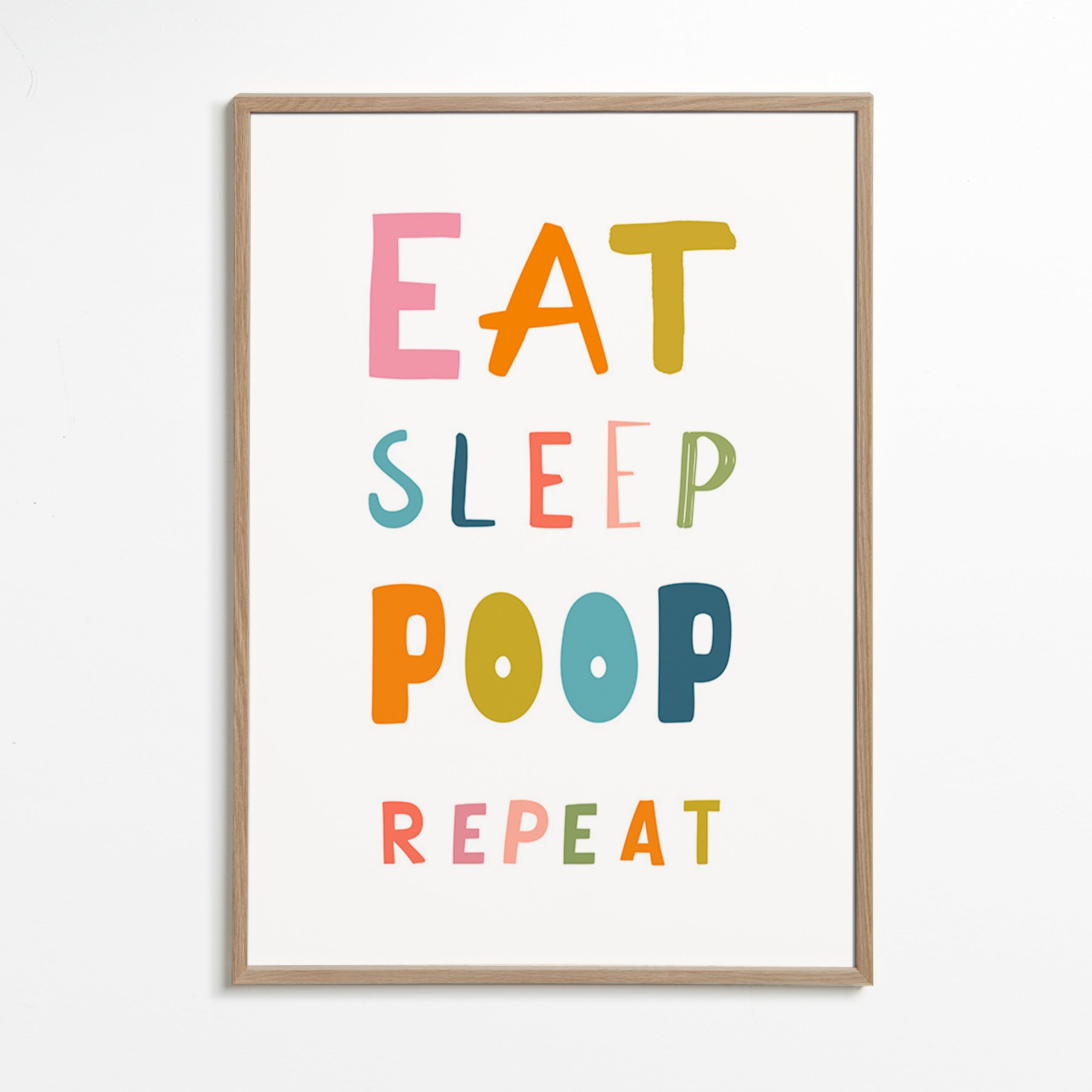 Lámina infantil tipográfica con frase divertida – Oak Frame