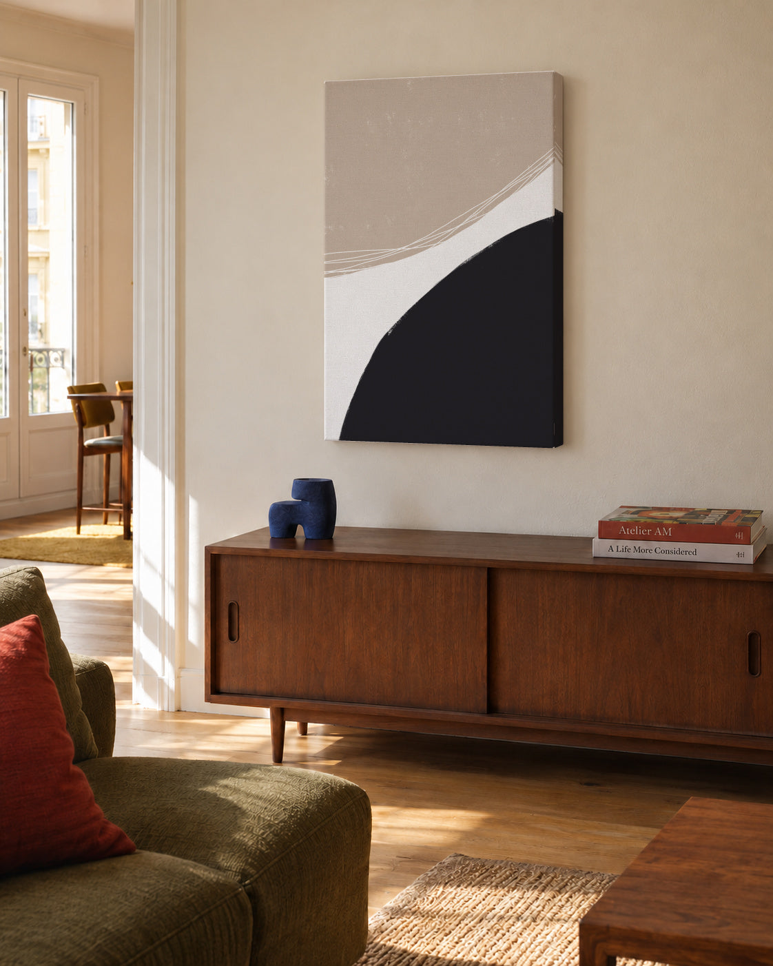 Joyful Harmony - Unframed canvas in an interior