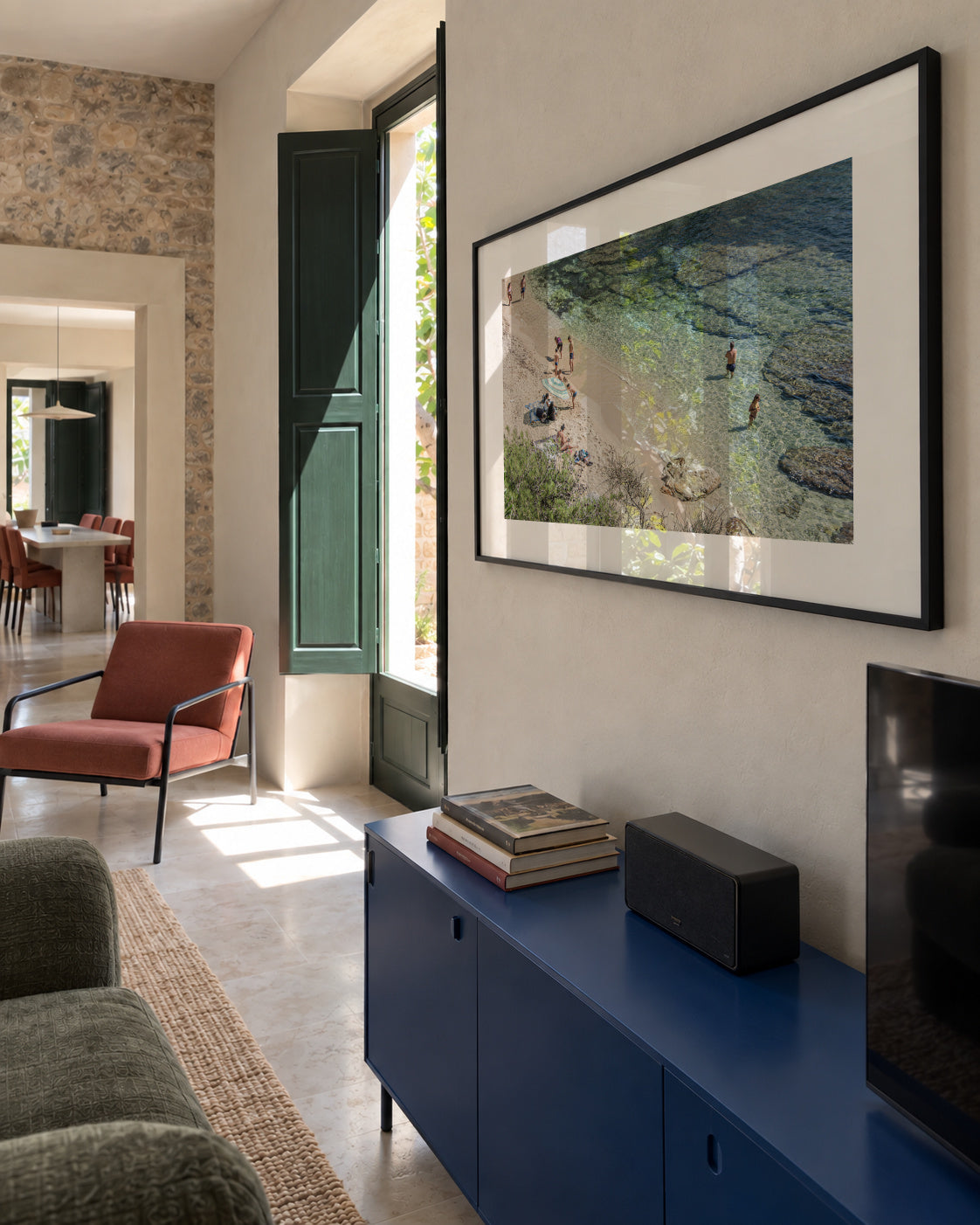 Costa Brava VI - Framed poster in an interior