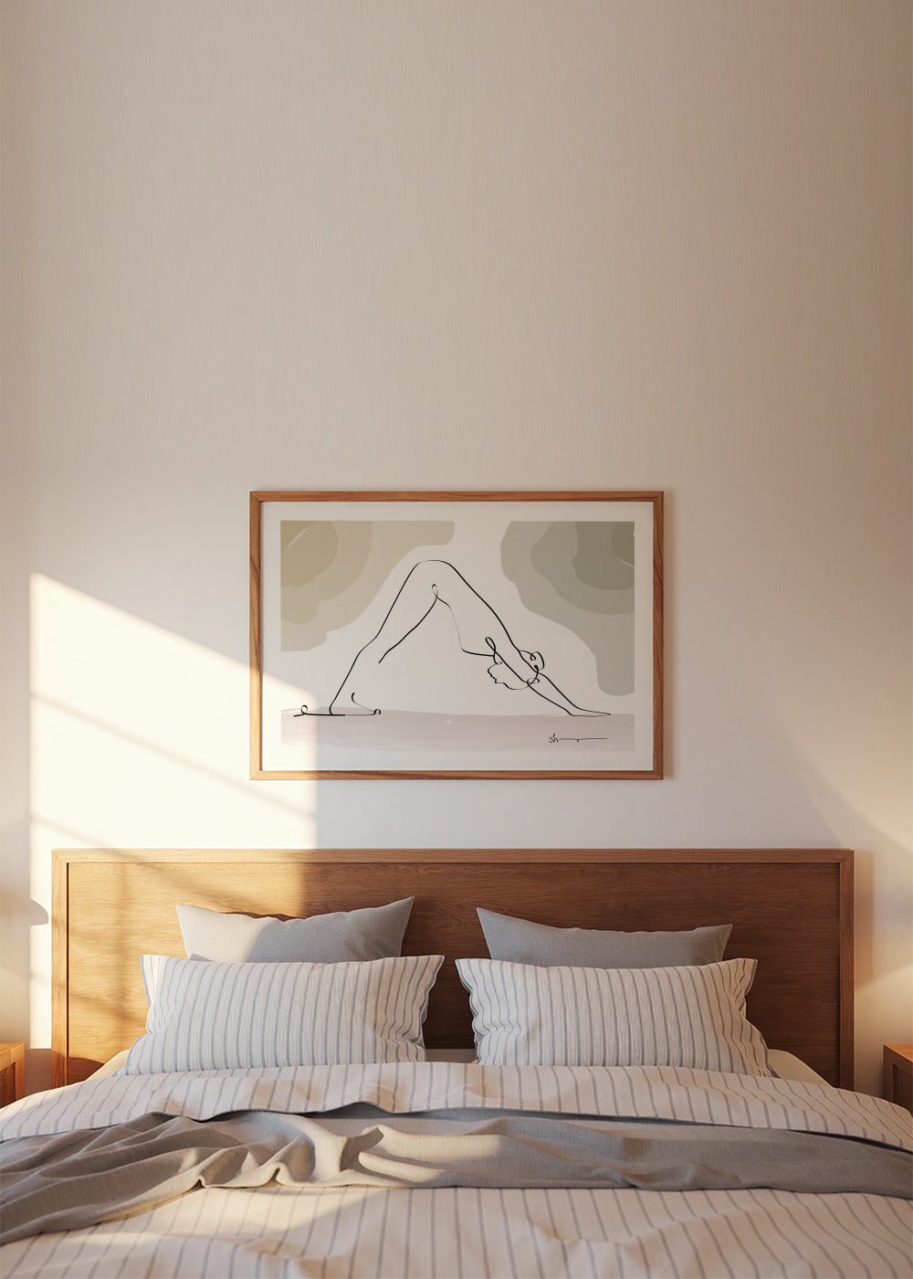 Downward-Facing Dog - Adho Mukha Svanasana - Framed poster in an interior