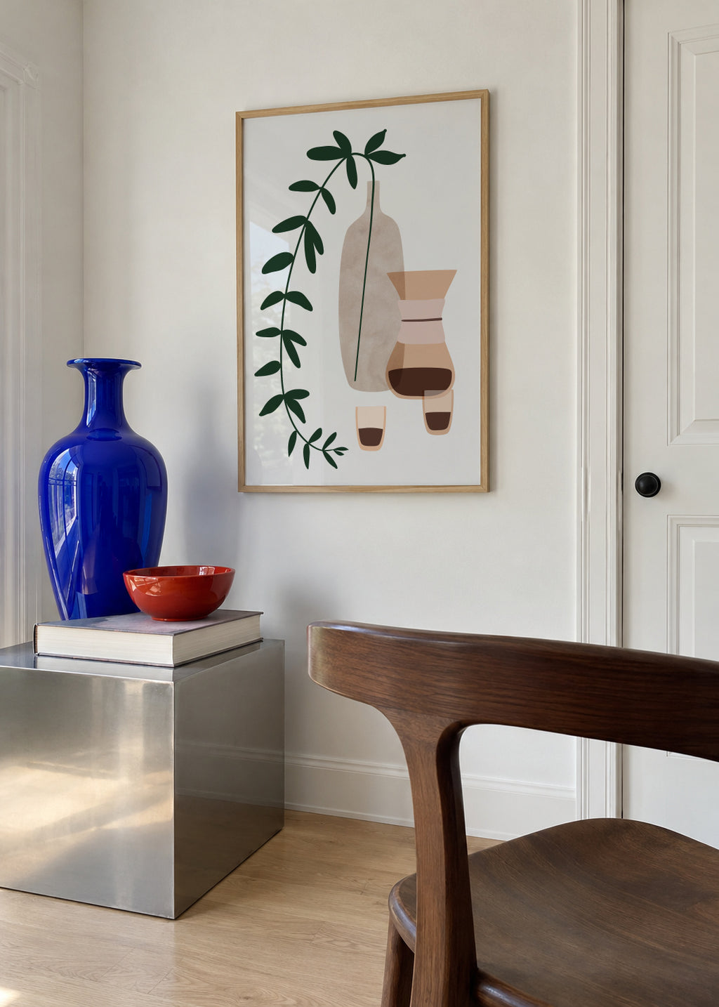 Boho coffee for two - Framed poster in an interior