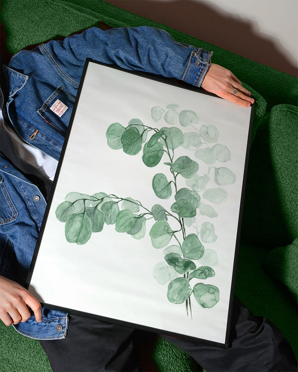 Watercolor silver dollar eucalyptus