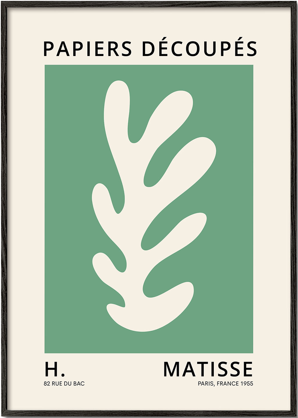 Henri Matisse GREEN papiers découpés I