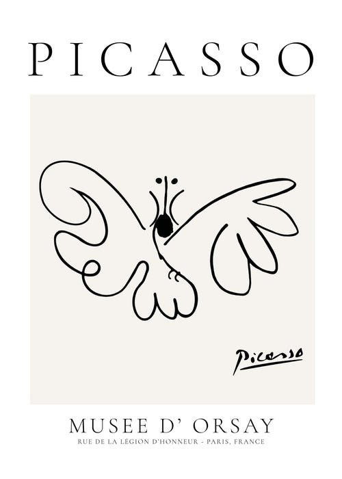 Pablo Picasso Animals Drawing butterfly - Unframed art print