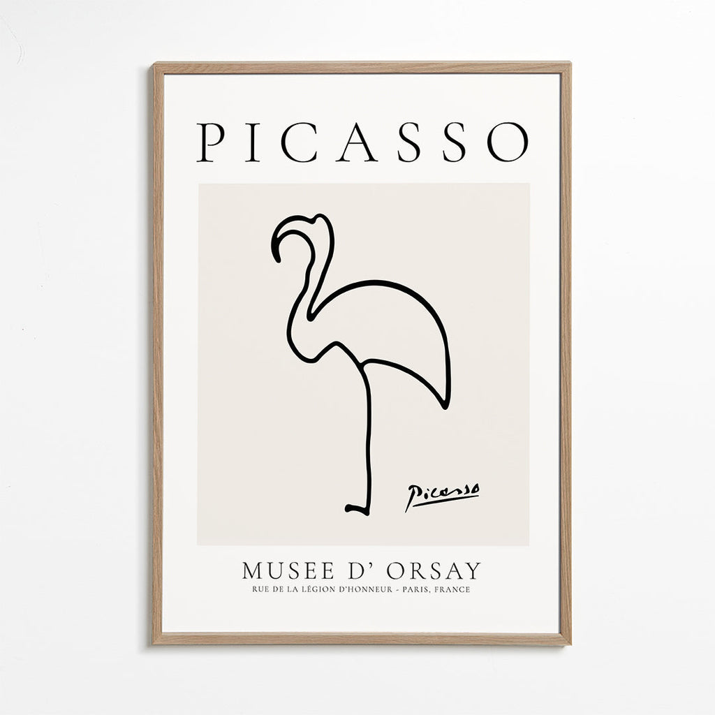Pablo Picasso Animals Drawing Flamingo