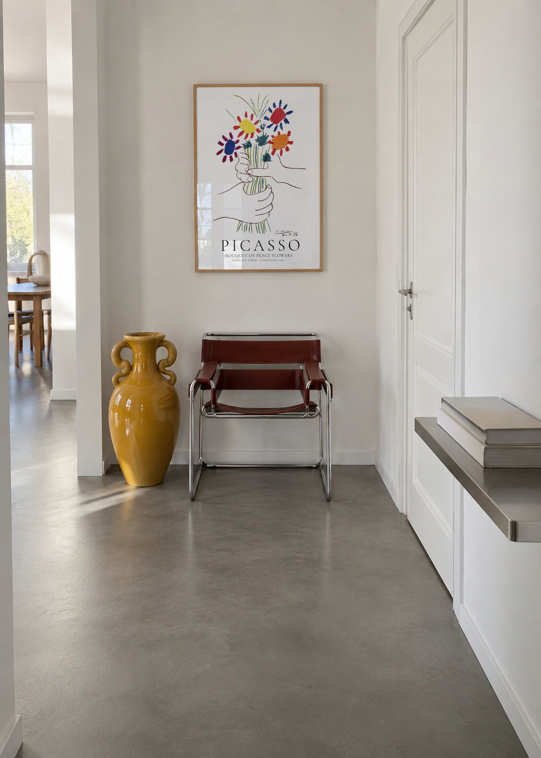 Pablo Picasso Bouquet Of Peace - Framed poster in an interior