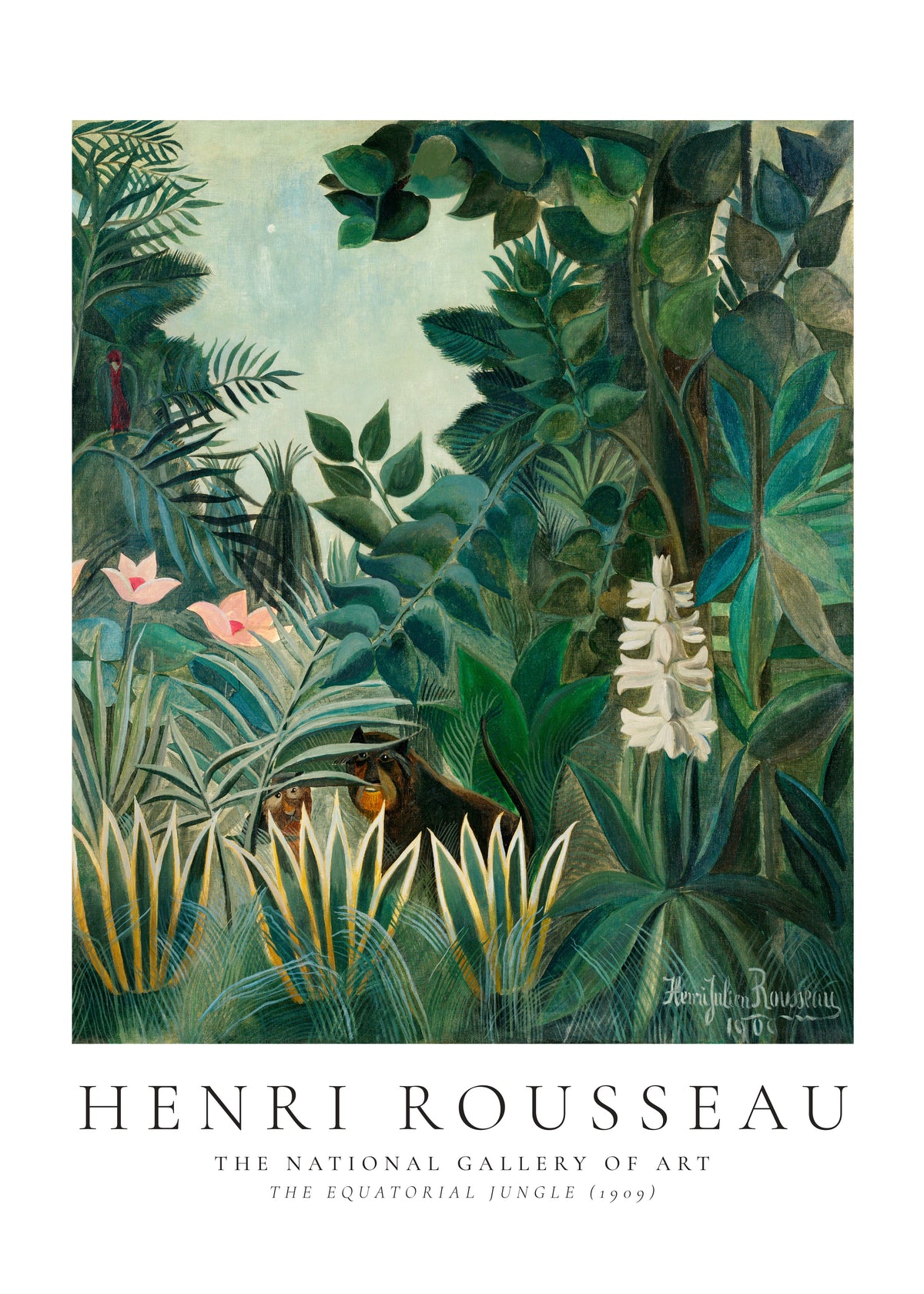 Henri Rousseau The equatorial jungle - Unframed art print