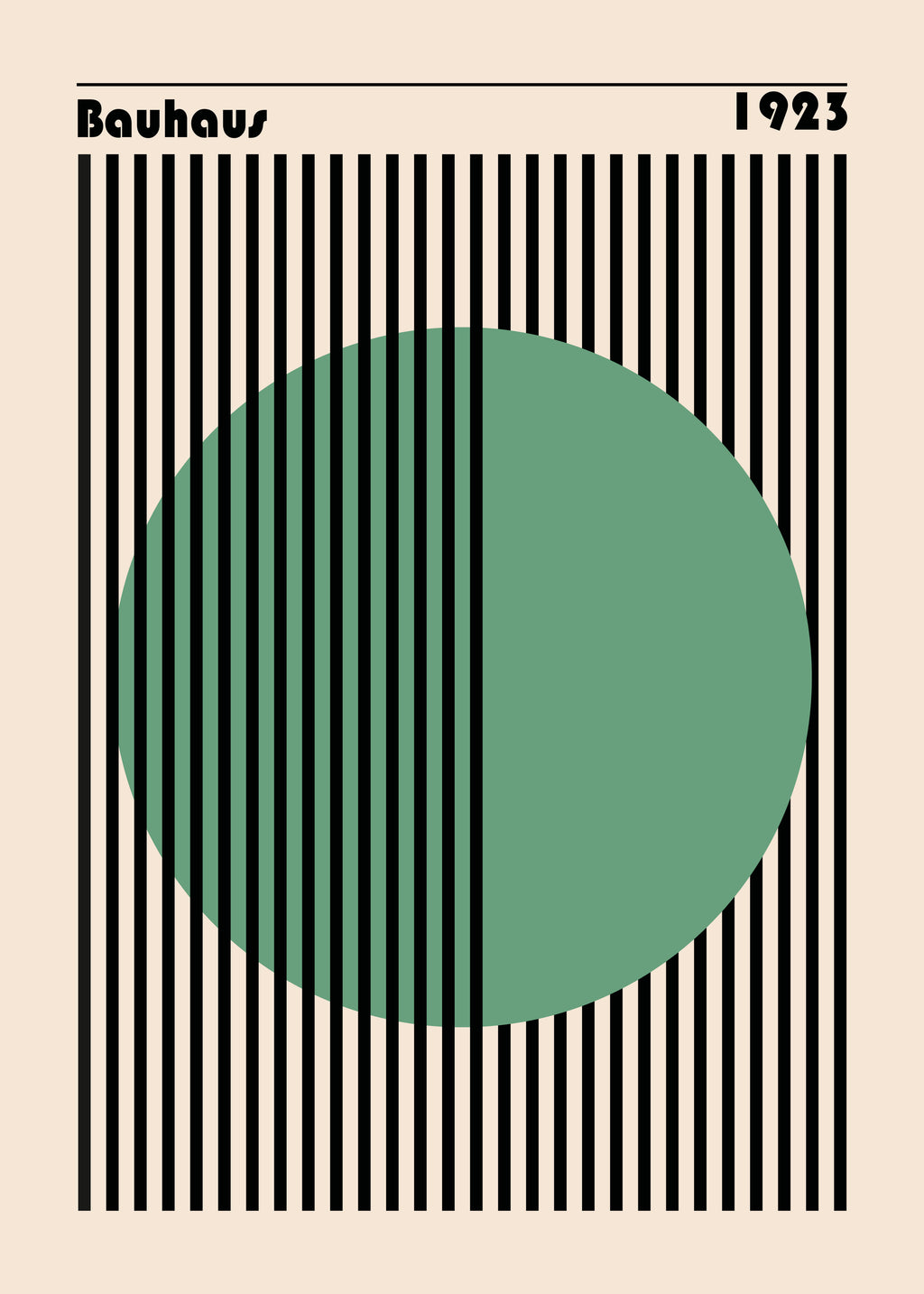 Bauhaus Green Circle - Unframed art print