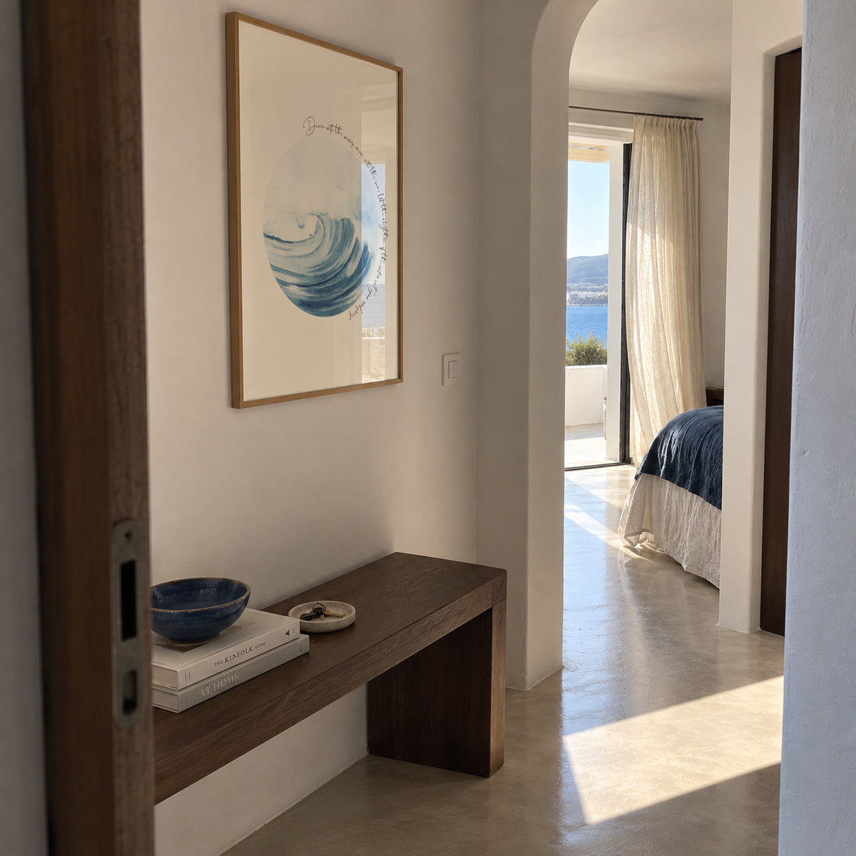 Inspirational Ocean Life Quotes - Framed poster in an interior