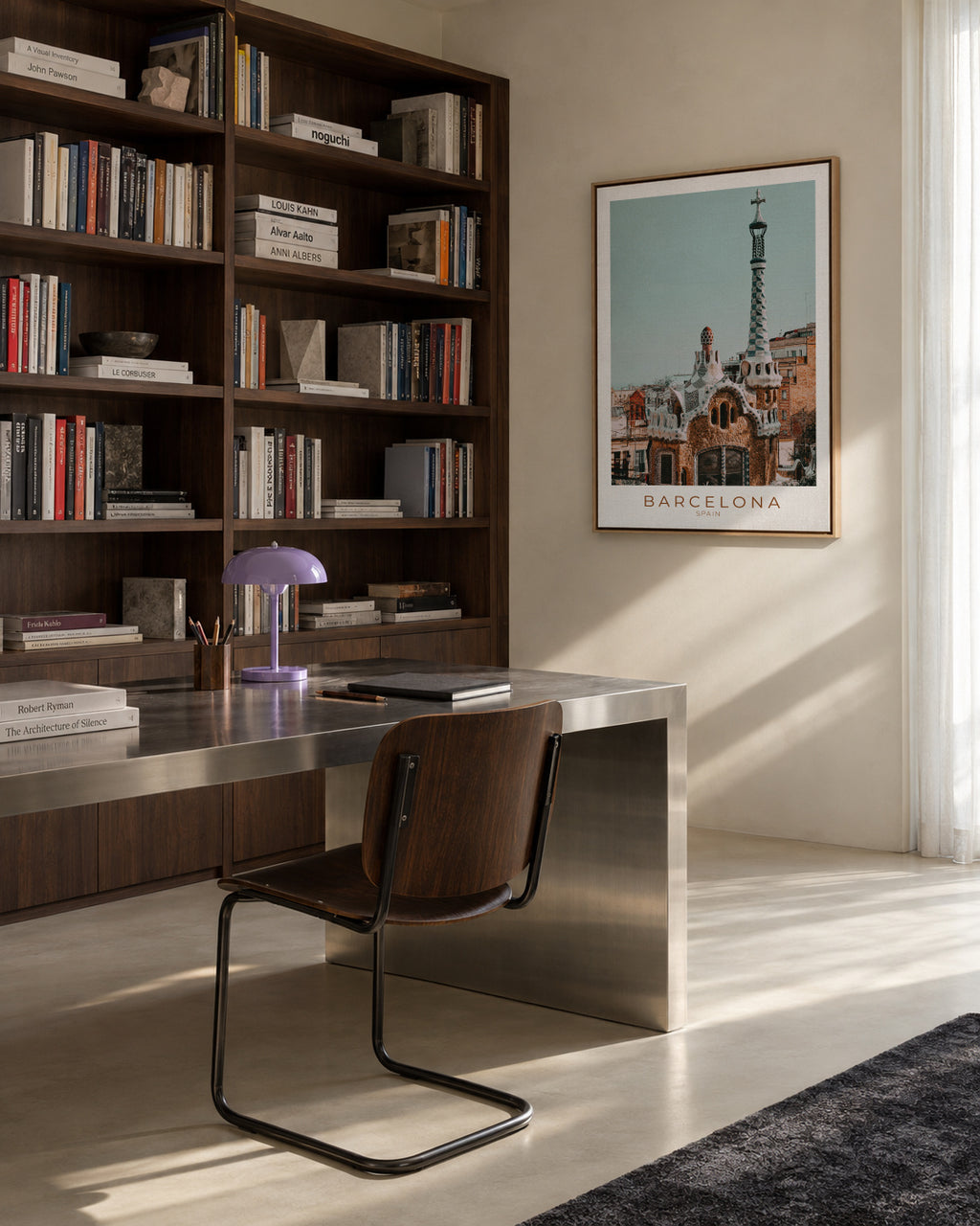 Spain Collection Barcelona - Framed canvas in an interior
