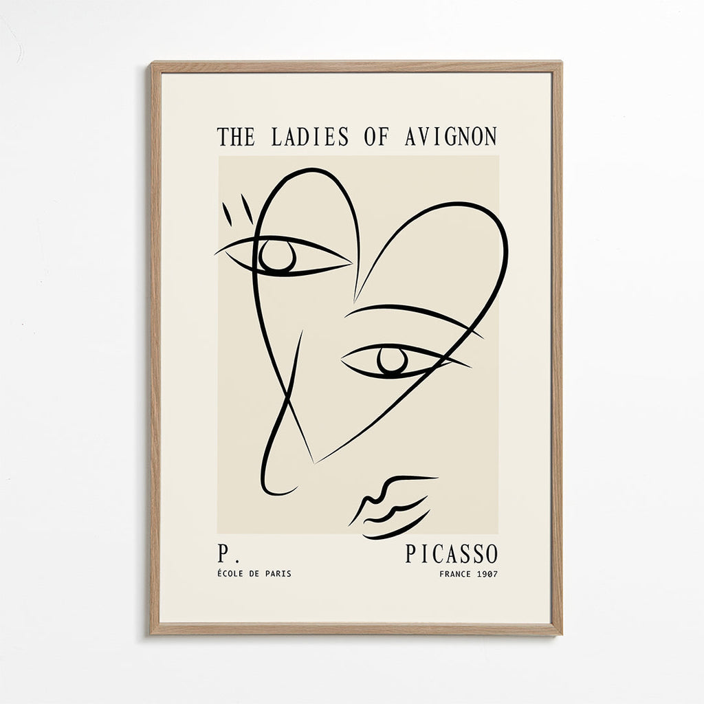 Picasso Ladies of Avignon sketch Poster