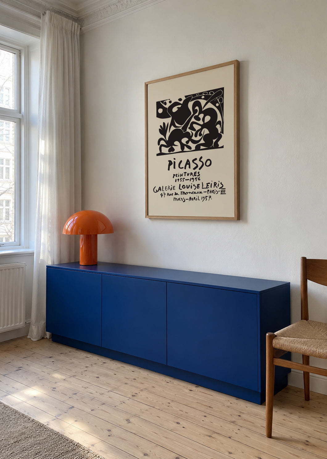 PABLO PICASSO Galerie Louise Leiris Print Poster - Framed poster in an interior
