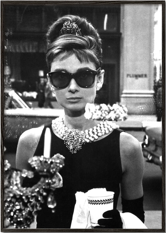 Audrey Hepburn in Breakfast at Tiffany vintage photograph.