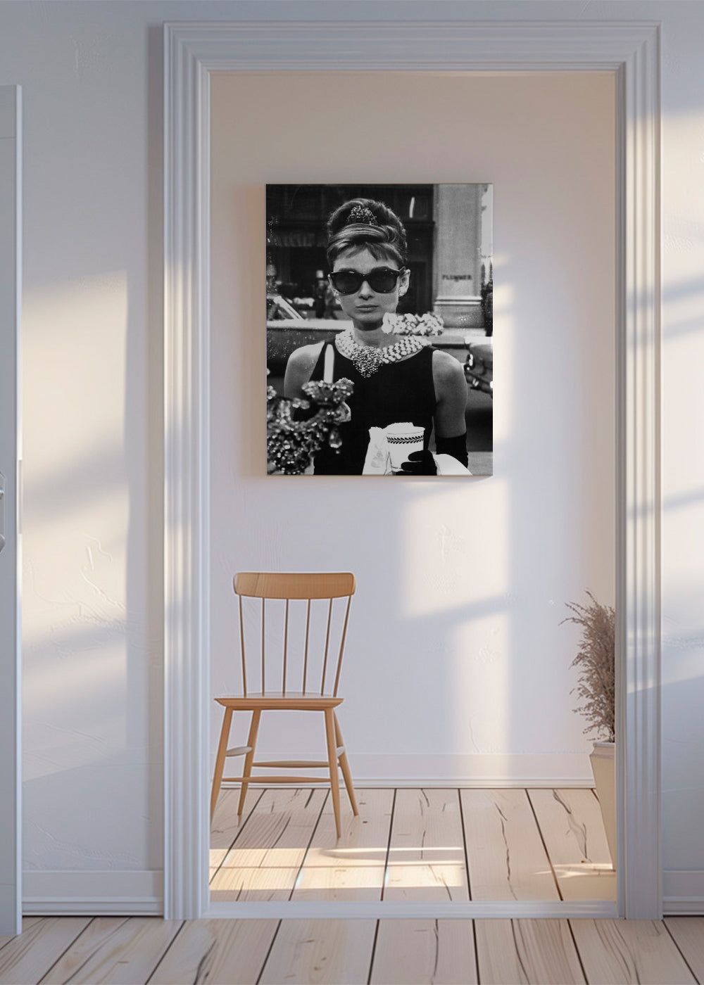 Audrey Hepburn in Breakfast at Tiffany vintage photograph.