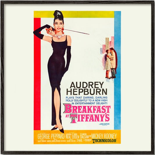 Audrey Hepburn Breakfast at Tiffanys 1961 film poster - Square