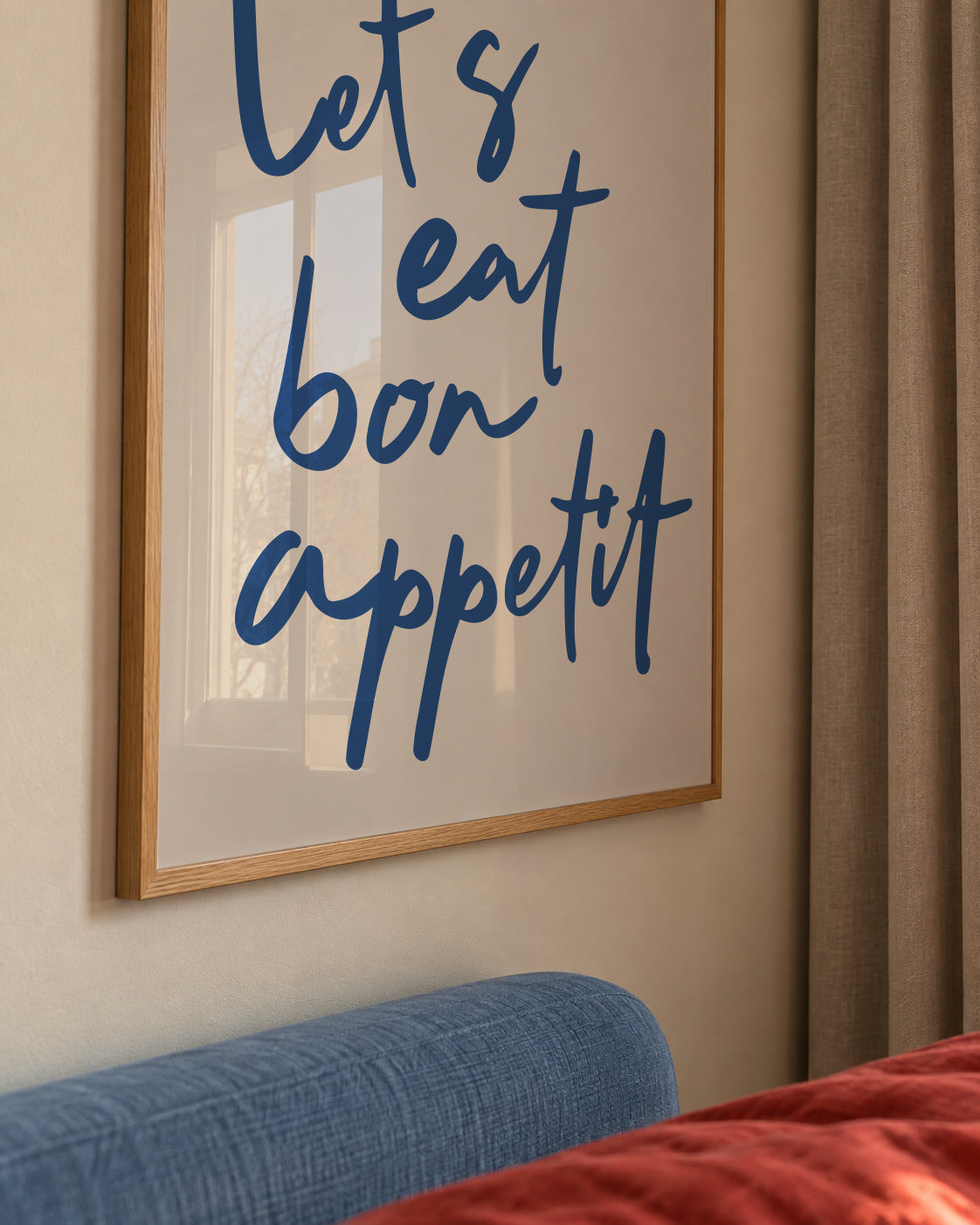 Life Simple simple pleasures - Let's eat, Bon Appetit - Framed poster detail