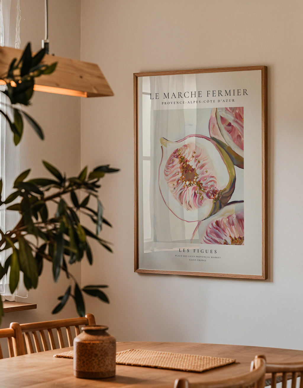 Le marche fermier - LES FIGUES - Framed poster detail