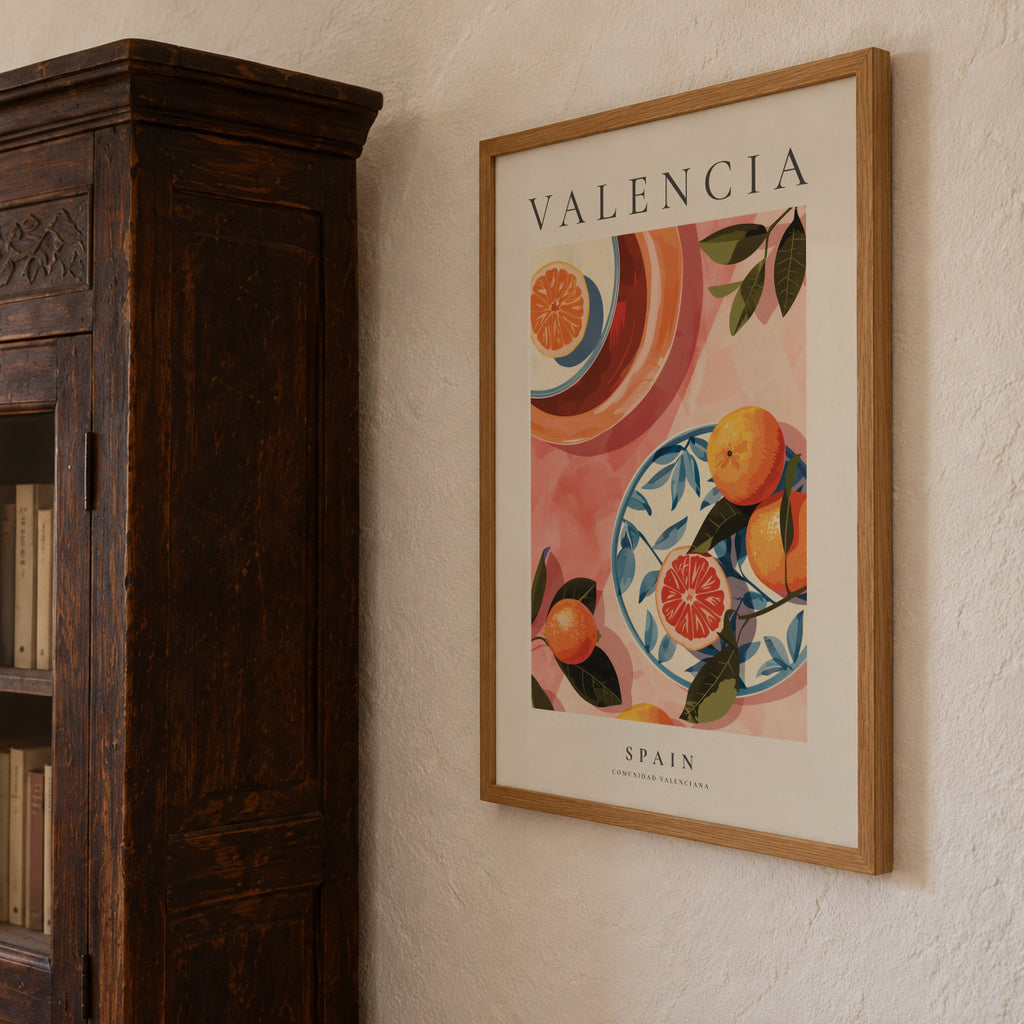 Valencia, Spain - Framed poster detail